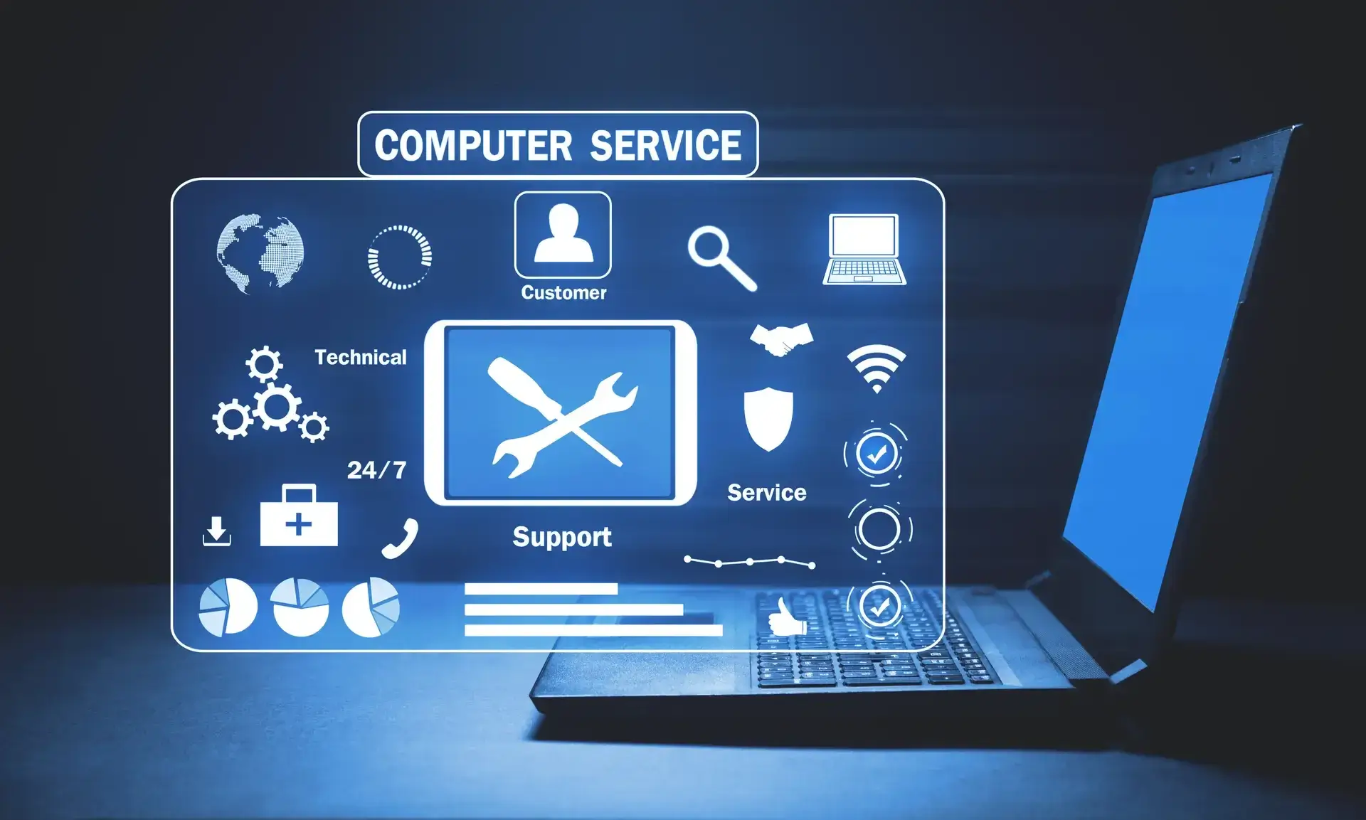 IT support services providing technical support, system maintenance, and business IT solutions